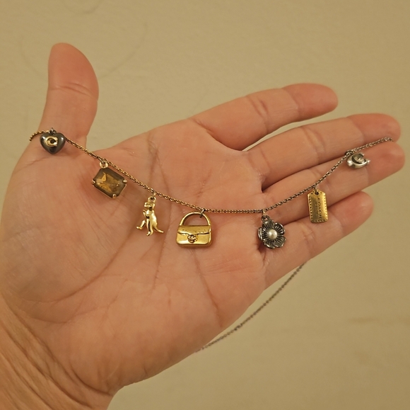 Coach Tabby Charm Necklace Gold - Picture 2 of 2